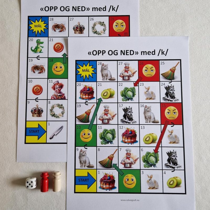 Opp og ned, K-lyd